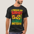 Search for i paused my game tshirts Black