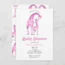 Search for pink giraffe baby shower invitations Jungle