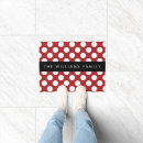 Search for red polka dots doormats Pattern of dots