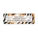 Search for leopard print return address labels Tiger
