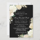 Search for white rose funeral invitations In loving memory