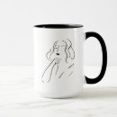 Search for simple sketch mugs Woman