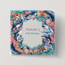 Search for whimsical square buttons Watercolor