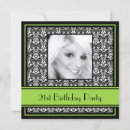 Search for lime damask invitations Green