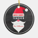 Search for funny teacher ornaments Santa claus