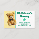 Recherche de bear business cards Garderie