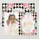 Search for girls cupcake birthday invitations Alice in wonderland