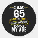 Search for 65 years stickers Old