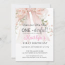 Search for onederful girl birthday invitations Baby girl