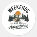 Search for weekends stickers Mountain camping