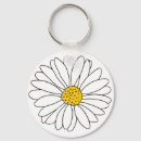 Search for yellow daisy keychains White