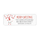 Search for christmas return address labels Red and white