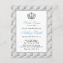 Search for royal blue and silver baby shower invitations Crown