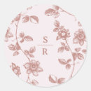 Search for pink monogram wedding stickers Rustic