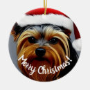 Search for yorkshire terrier ornaments Santa
