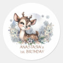 Search for deer birthday stickers Blue
