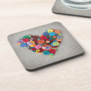 Search for button coasters Colourful