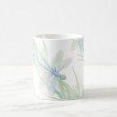 Search for green dragonfly mugs Watercolor