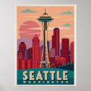 Search for seattle skyline posters Souvenir