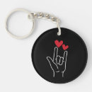 Search for sign language keychains Hard of hearing