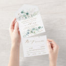 Search for gold and green invitations Botanical