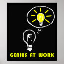 Search for genius at work posters Geek