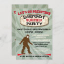 Search for bigfoot birthday invitations Yeti
