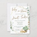 Recherche de gold frame baby shower invitations Boho