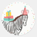 Search for zebra print birthday stickers Wild one