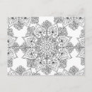Recherche de mandala floral cartes postales Motif