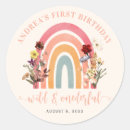 Search for rainbow flower stickers For kids