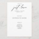 Search for fancy wedding programs Nothing fancy just love