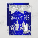 Search for royal blue sweet 16 invitations Bow