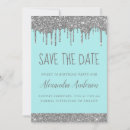 Search for teal and silver sweet 16 invitations For her