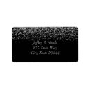 Search for black tie wedding return address labels Elegant