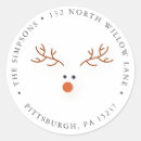 Search for reindeer return address labels Cute