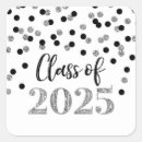 Search for silver and black graduation stickers Class of 2025