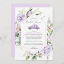 Search for drive by bridal shower invitations Watercolor floral