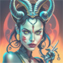 Search for devil girl stickers Demon