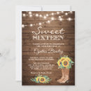 Search for sunflower cowgirl invitations String lights