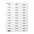 Search for typing return address labels Black and white