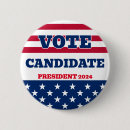 Search for president campaign buttons Candidate