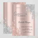 Recherche de silver glitter invitations Élégant