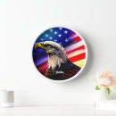 Recherche de tête rouge horloges Drapeau américain