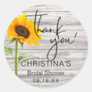 Search for rustic bridal shower stickers Thank you