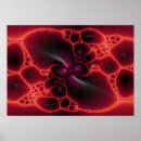 Recherche de conception de fractale posters Rouge