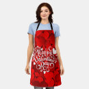 Search for happy valentines day aprons Red