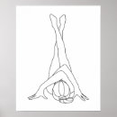 Recherche de yoga noir et blanc posters Pleine conscience
