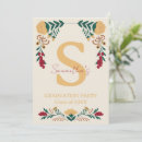 Search for monogram graduation invitations Green
