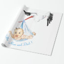 Recherche de cigognes papier cadeau Bébé